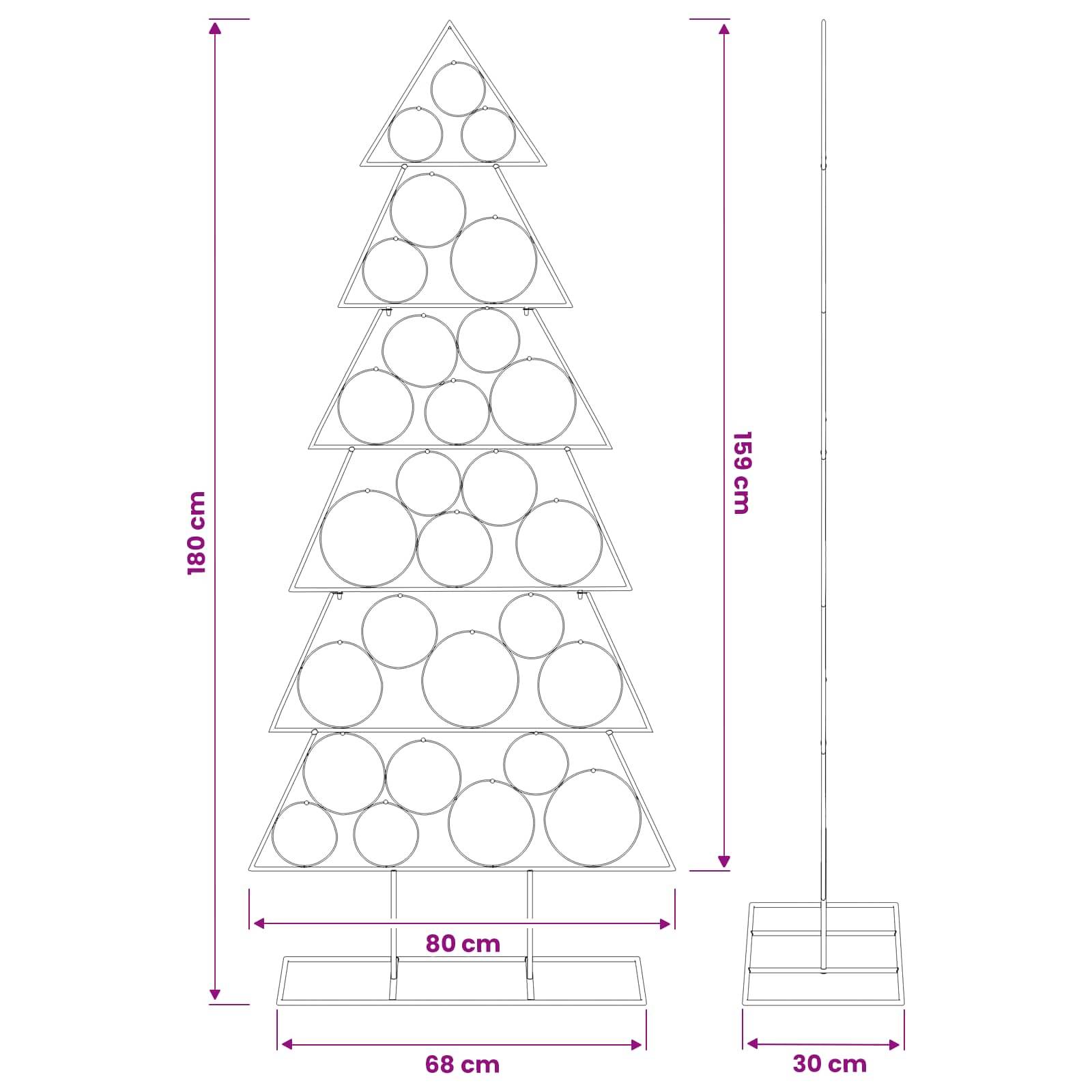 Vidaxl - Sapin de Noël en métal avec support KUOPIO 180 cm Acier Doré vidaXL 42053947 - Image 3