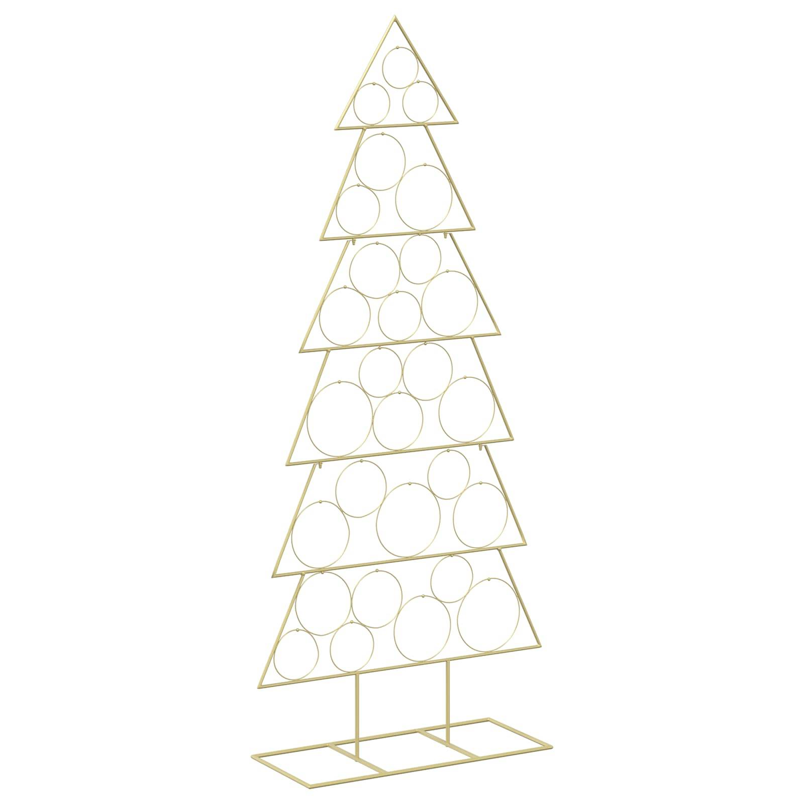 Vidaxl - Sapin de Noël en métal avec support KUOPIO 180 cm Acier Doré vidaXL 42053947 - Image 2