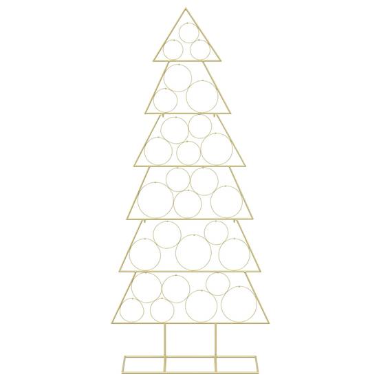 Vidaxl - Sapin de Noël en métal avec support KUOPIO 180 cm Acier Doré vidaXL 42053947 - Image 5