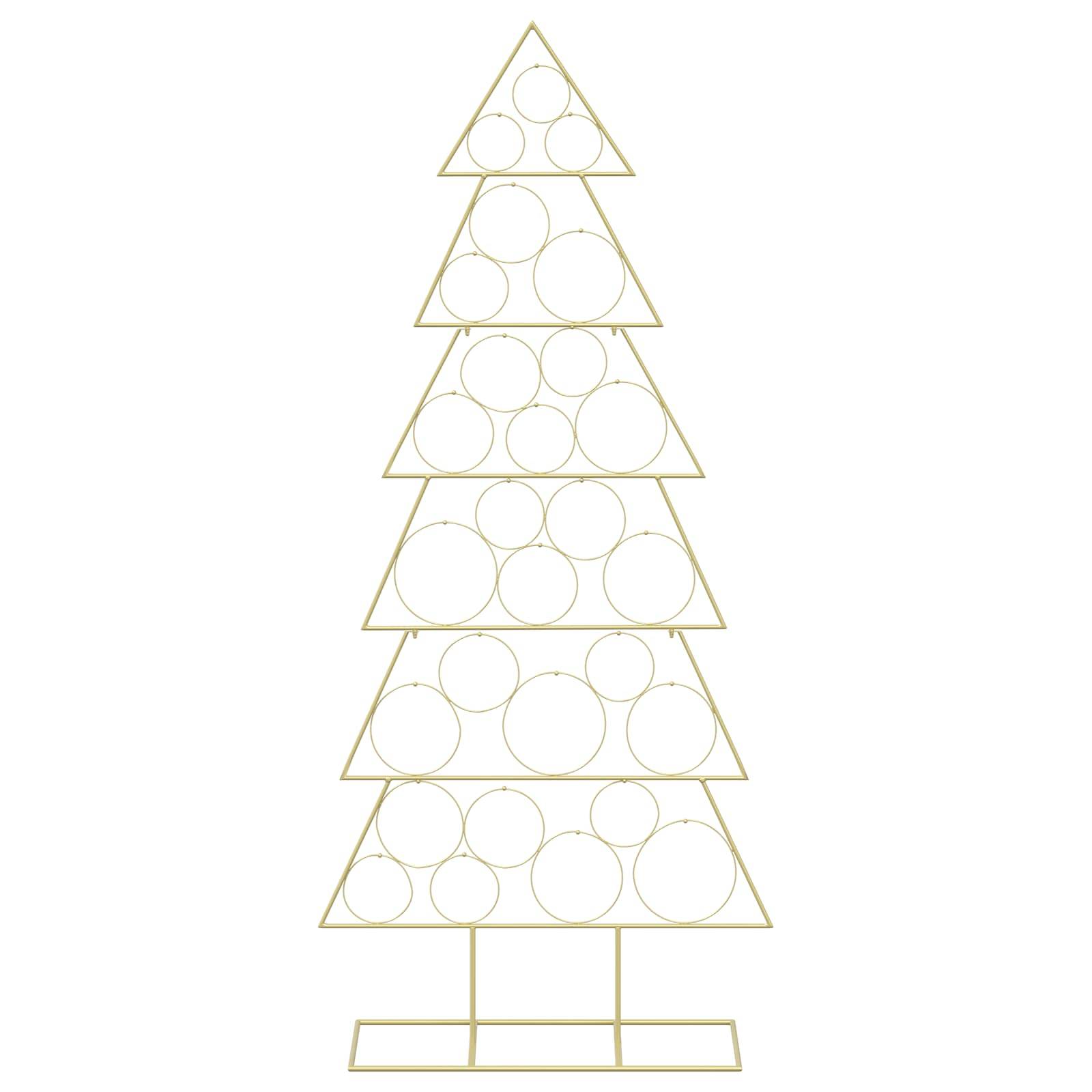 Vidaxl - Sapin de Noël en métal avec support KUOPIO 180 cm Acier Doré vidaXL 42053947 - Image 5