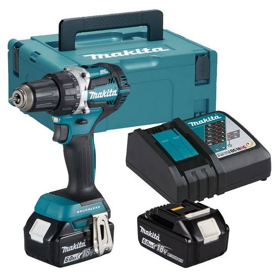 Perceuse 18V LXT 65Nm - MAKITA - avec 2 batteries 18V 6,0 AH - chargeur - MAKPAC - DDF484RGJ - Image 1
