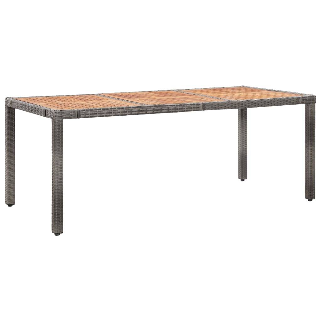 Helloshop26 - Salon de jardin meuble d'extérieur ensemble de mobilier 9 pièces avec coussins résine tressée gris - Image 2