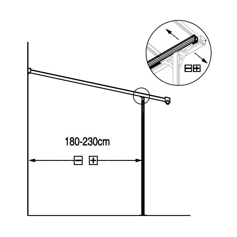 Pergola adossée ajustable aluminium anthracite 9,56 m² avec pattes de fixation X-METAL - Image 6
