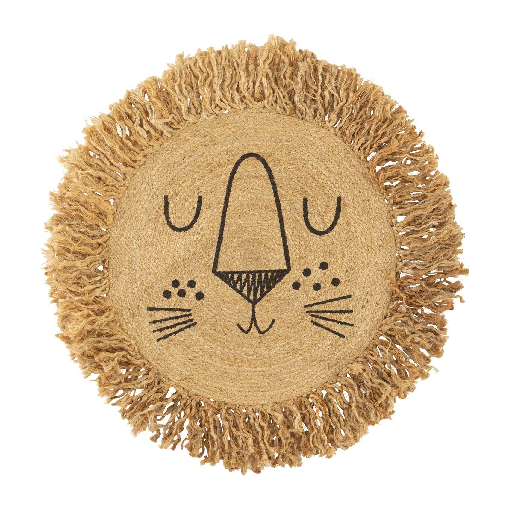 Atmosphera - Tapis rond en jute motif lion pour enfant - ATMOSPHERA - Image 1