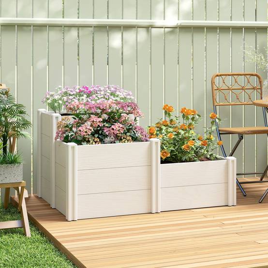 Potager surélevé 3 niveaux empilable, sans fond, modulaire, plastique - Image 3