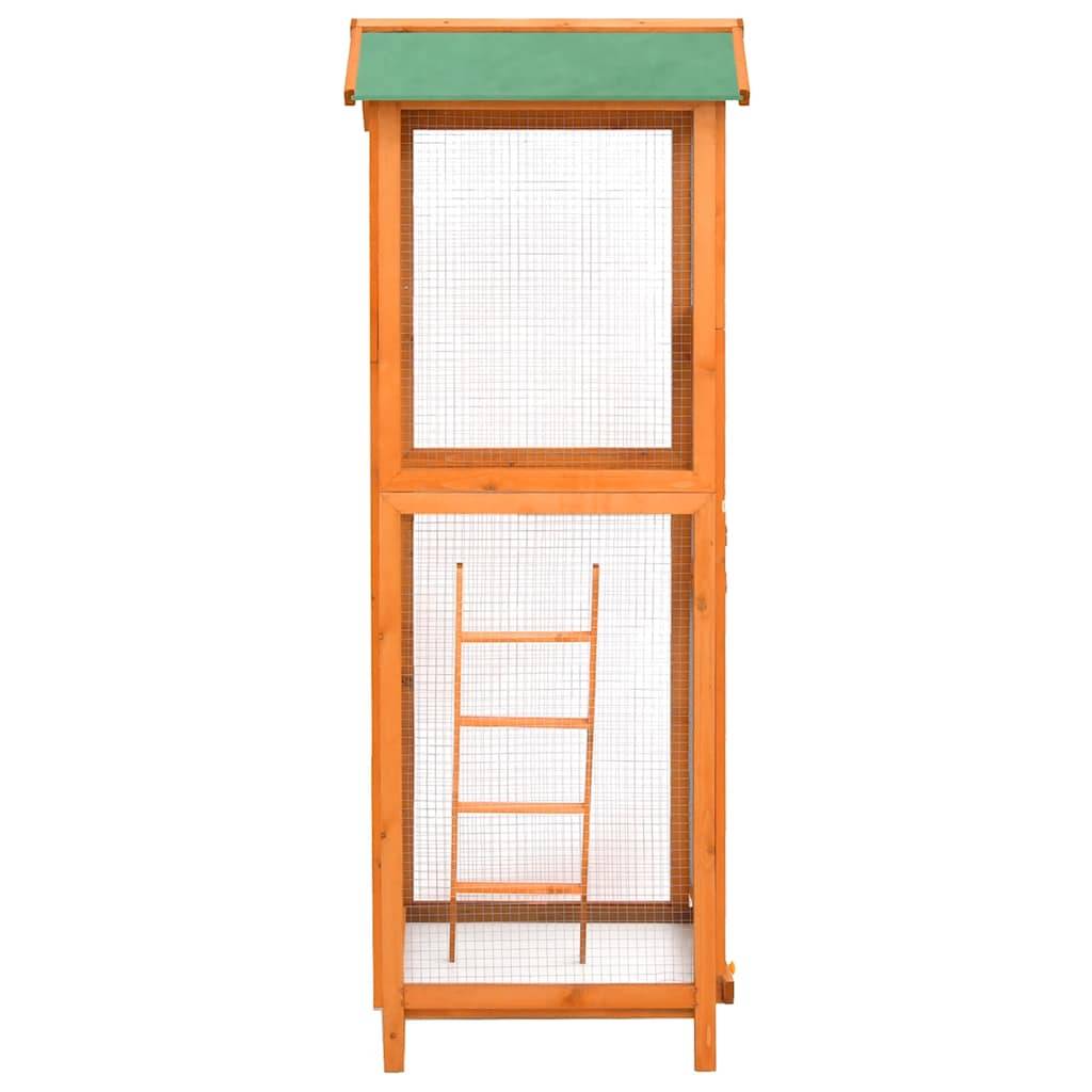 Volière extérieure en bois de sapin 166 cm avec toit étanche pour oiseaux – ComfortXL Outdoor Living - Image 4