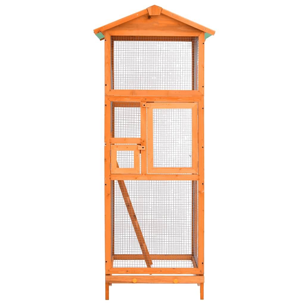 Volière extérieure en bois de sapin 166 cm avec toit étanche pour oiseaux – ComfortXL Outdoor Living - Image 3