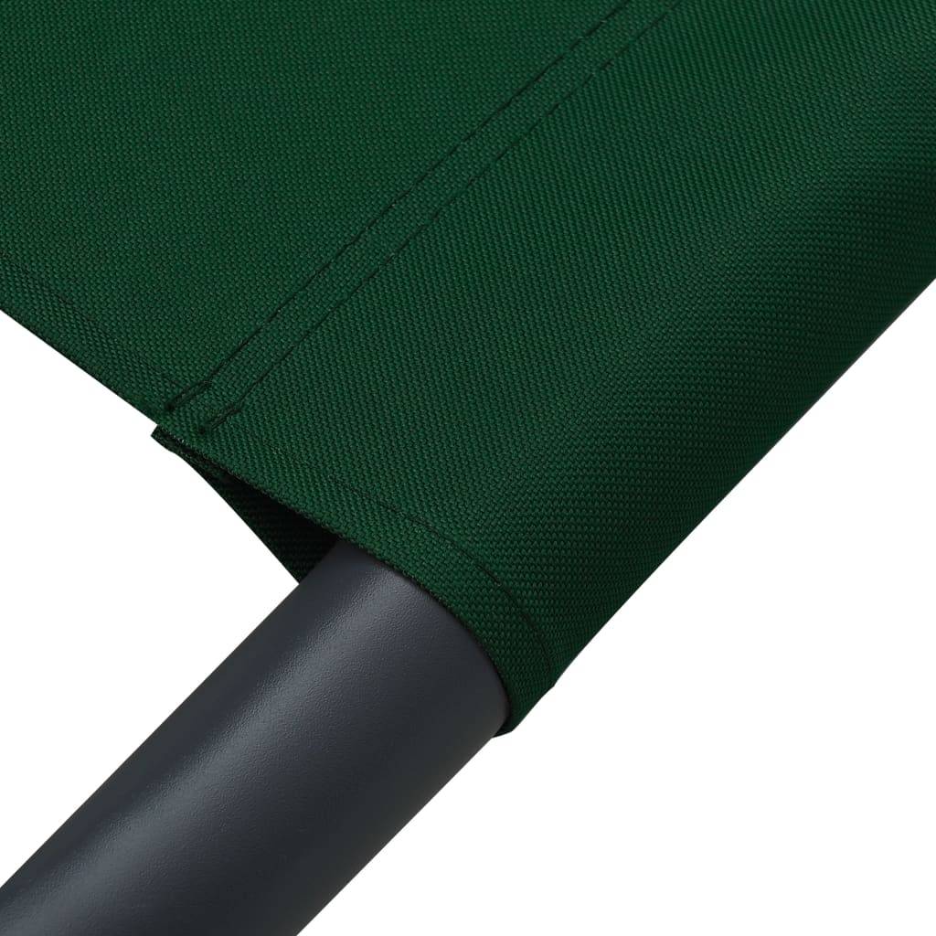 Bain de soleil - Transat - Chaise longue avec auvent et oreiller vert - MEUBLE PRO - Image 6