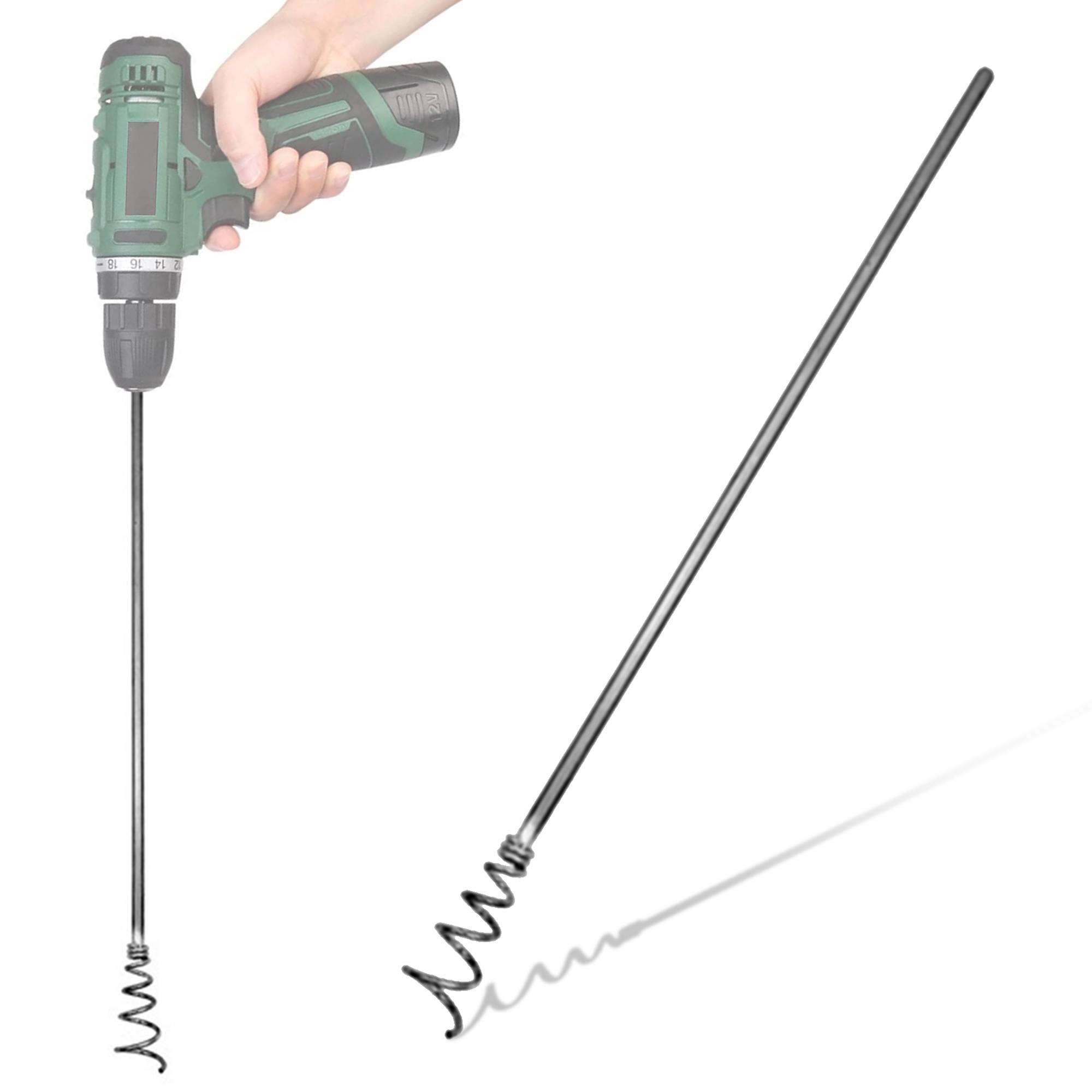Fishtec - FISHTEC - Foret désherbeur pour perceuse Longueur 42 cm Diamètre 4 Acier Inoxydable - Image 1
