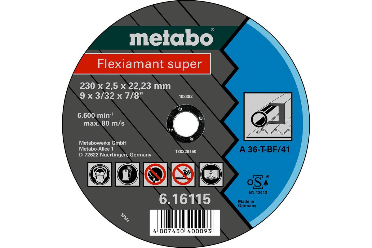 Metabo - Meules de tronçonnage Flexiamant super 230x2,5x22,2 acier