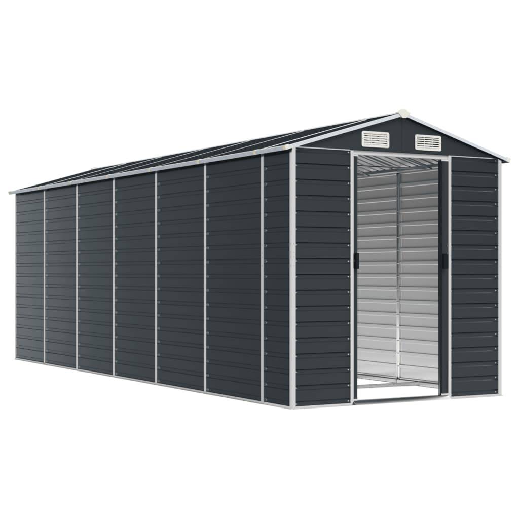 Vidaxl - Abri de jardin anthracite 191x555x198 cm acier galvanisé vidaXL 3188258 - Image 9