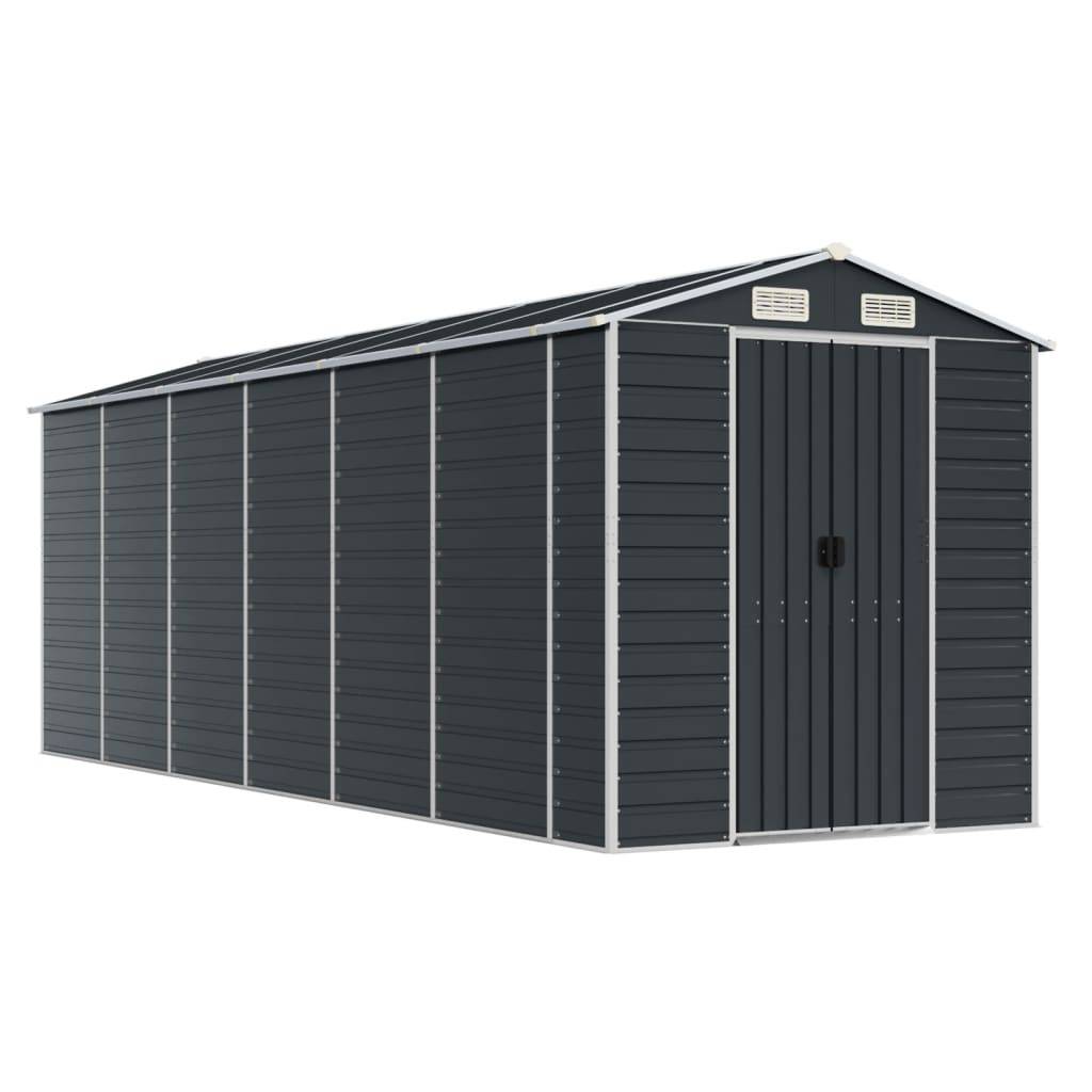 Vidaxl - Abri de jardin anthracite 191x555x198 cm acier galvanisé vidaXL 3188258 - Image 2