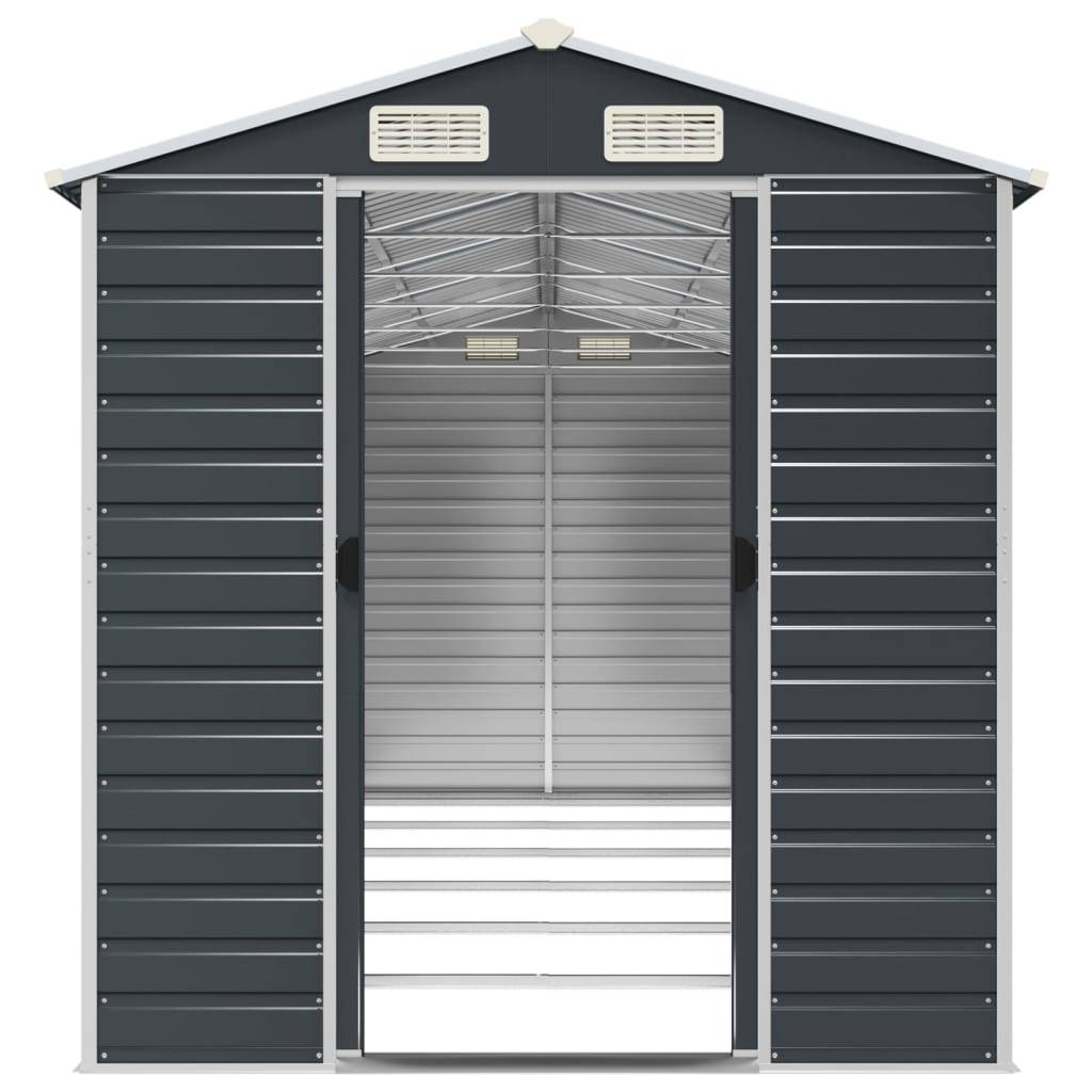 Vidaxl - Abri de jardin anthracite 191x555x198 cm acier galvanisé vidaXL 3188258 - Image 6