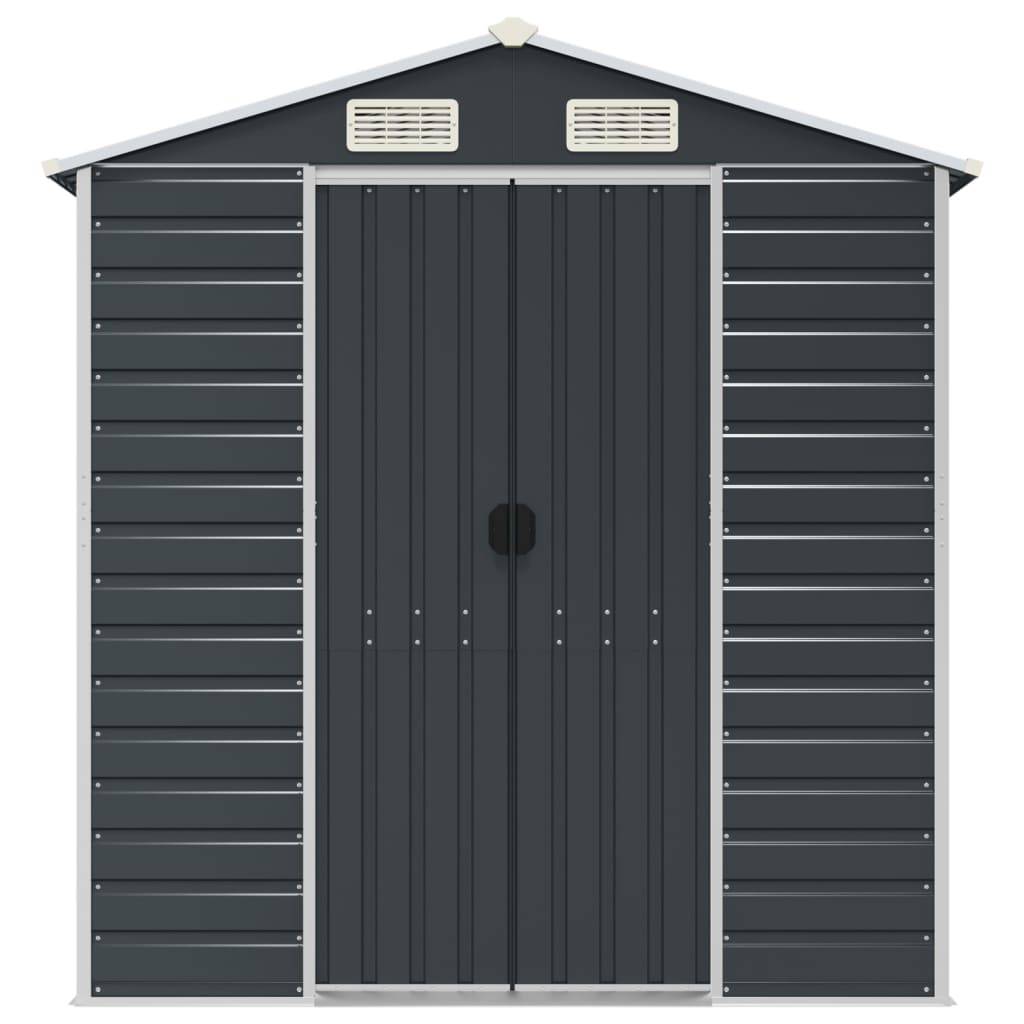 Vidaxl - Abri de jardin anthracite 191x555x198 cm acier galvanisé vidaXL 3188258 - Image 5