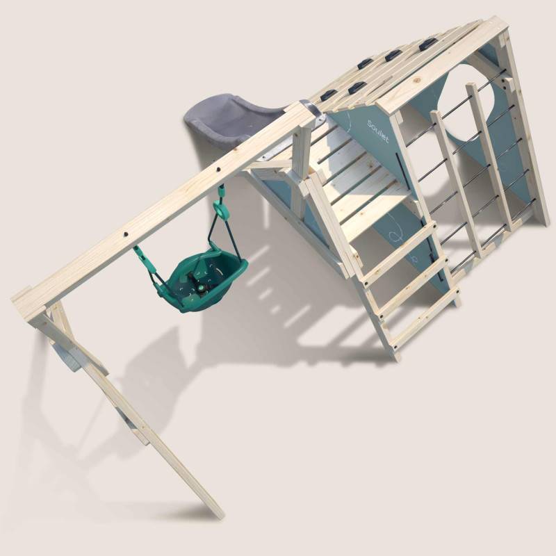 Soulet - Aire de jeux en bois premier âge avec balançoire bébé évolutive OLYMPE - Image 5