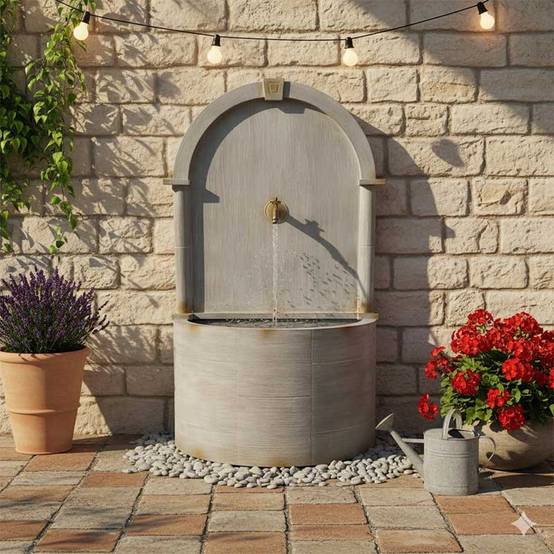 La Grande Prairie - Fontaine murale jardin 83x41x142cm - Image 2
