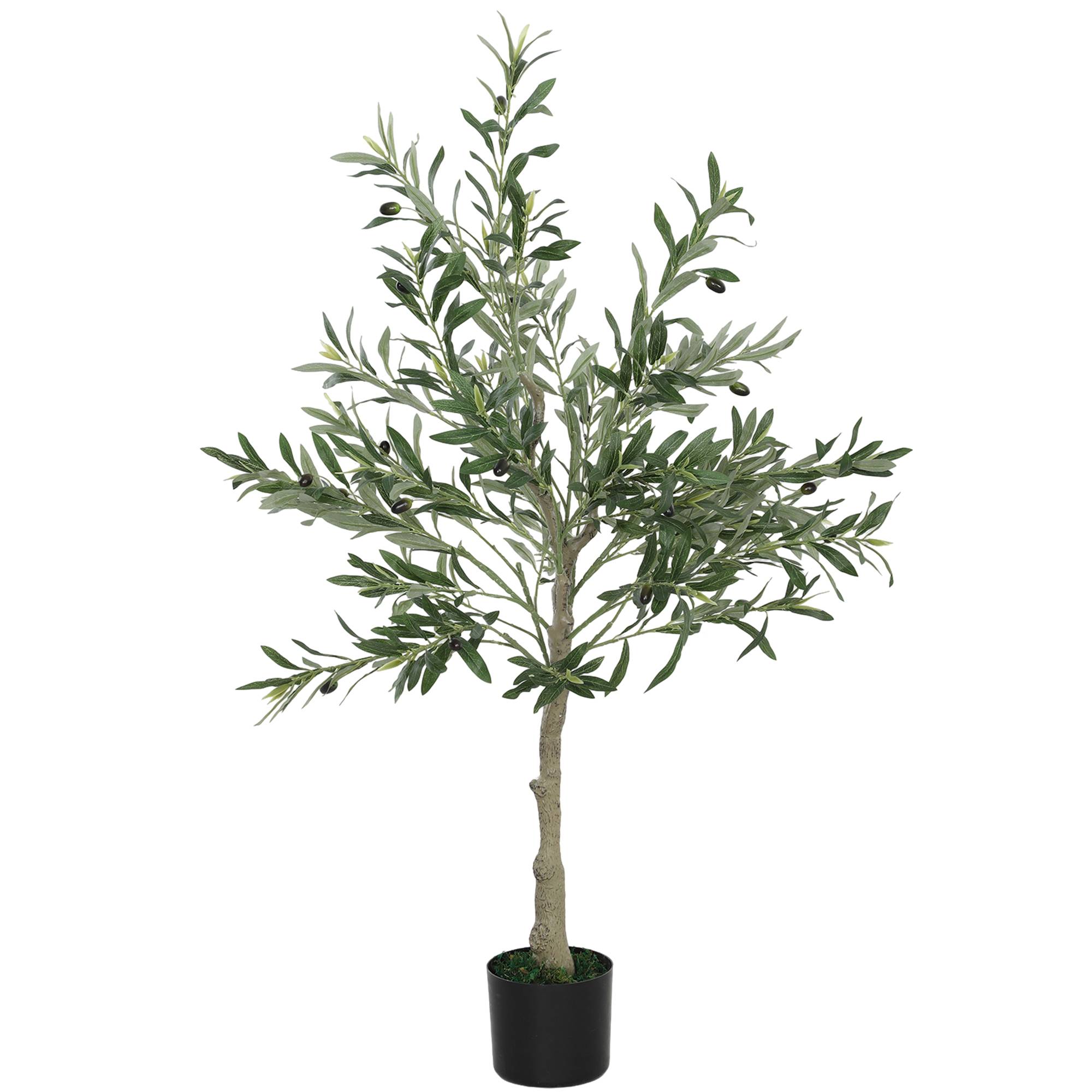 Olivier artificiel 120 cm plante artificielle intérieur, fausse plante décoration pour maison, bureau, salon, chambre - Image 2