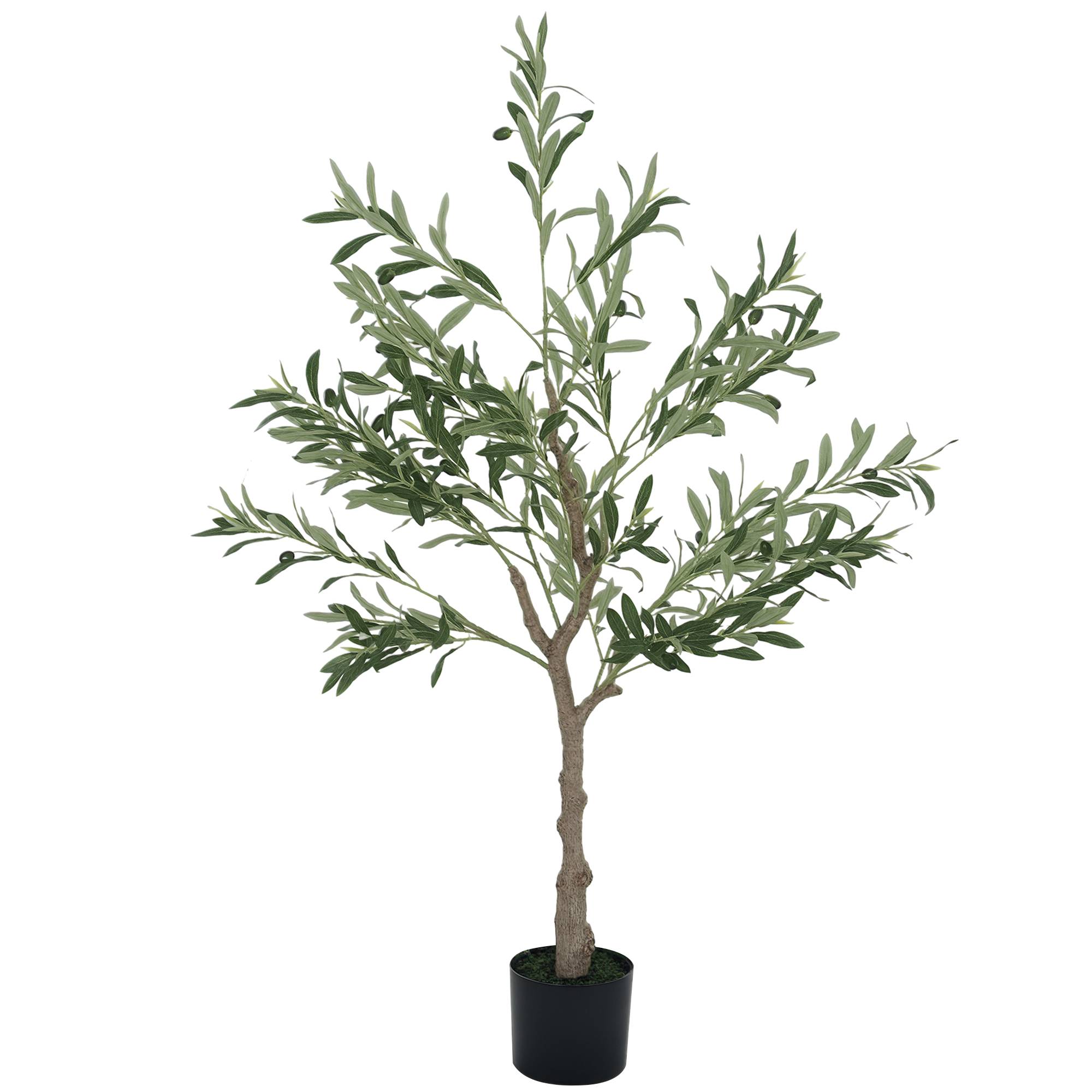 Olivier artificiel 120 cm plante artificielle intérieur, fausse plante décoration pour maison, bureau, salon, chambre - Image 1