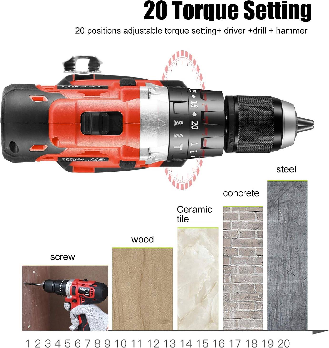 Clé à chocs Brushless+ Perceuse a Percussion+Meuleuse D'angle Brushless 3 outils 20V 2xBatteries 3Ah - Image 5