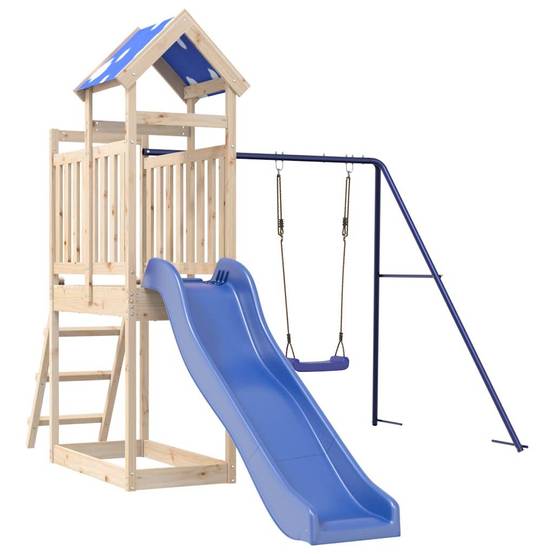 Aire de jeux d'extérieur - Jeu Plein air enfant bois de pin massif-JU1711 - Image 1