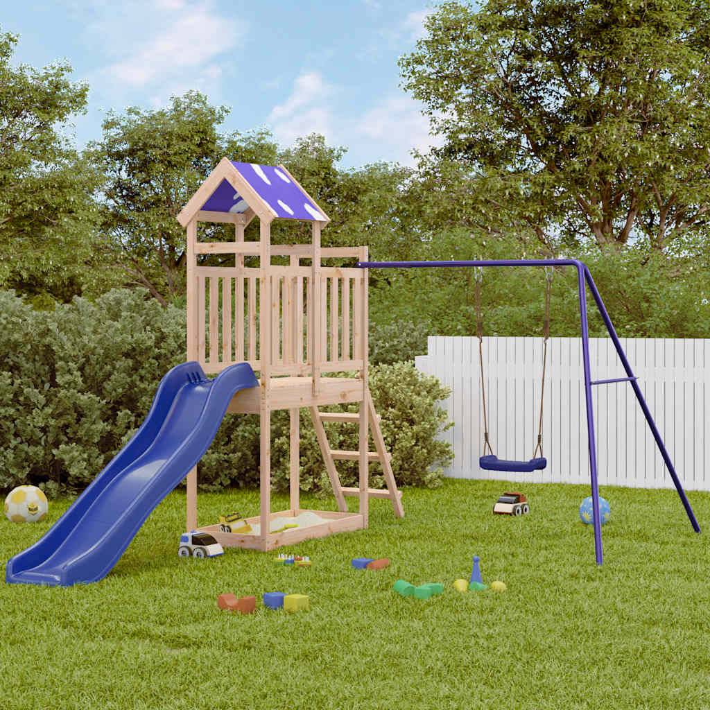 Aire de jeux d'extérieur - Jeu Plein air enfant bois de pin massif-JU1711 - Image 2