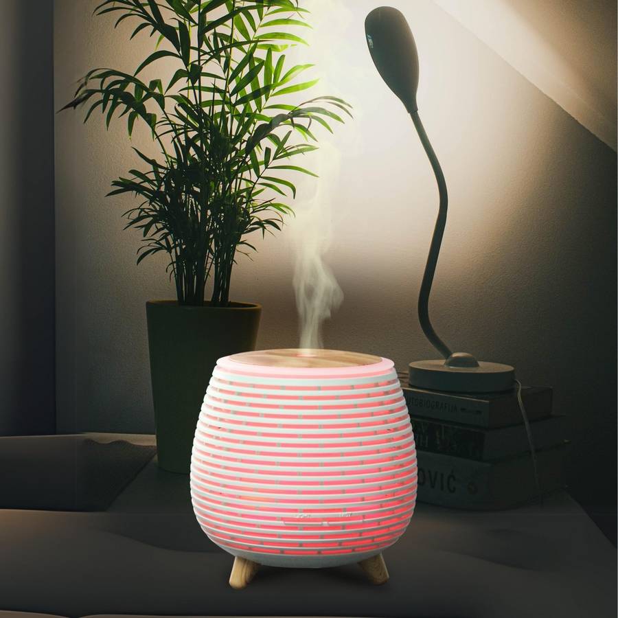 Zen'Arôme Diffuseur d'Huile Essentielle Lina - Diffuseur de Parfum - 2 Modes Diffusion - Éclairage Multicolore - Efficace & Compact - Image 4