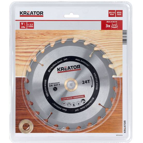Kreator - Lame De Scie Circulaire à Carbure 24 Dents 210 Mm - Kreator - Image 2