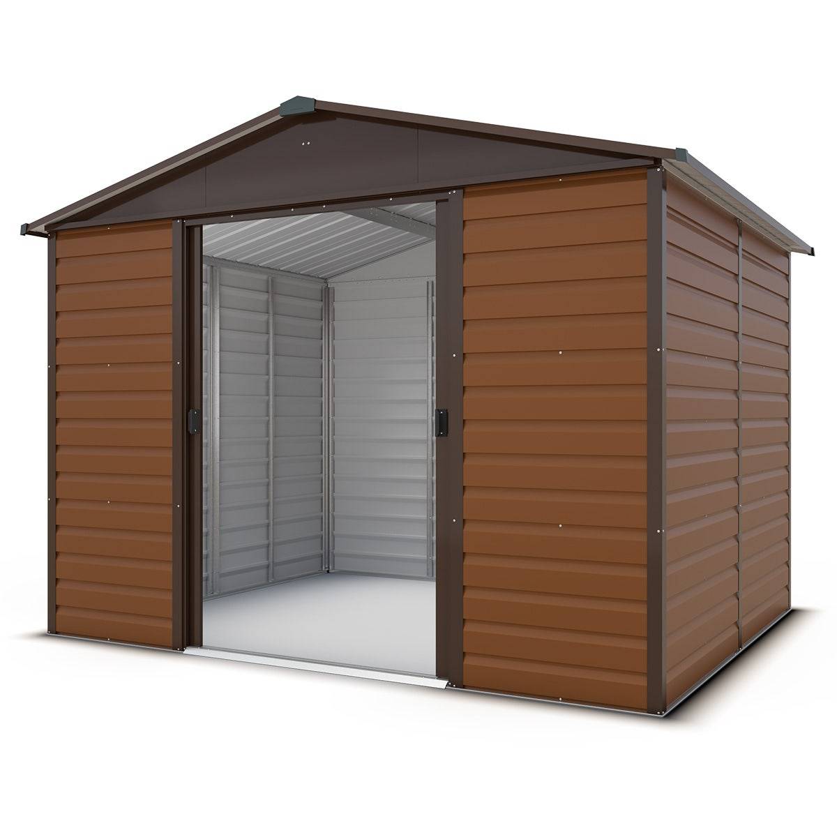 Yardmaster - Abri de jardin métal imitation bois 6,44 m2 Yardmaster + kit d'ancrage - Image 2