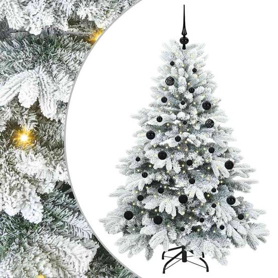 Sapin de Noël | Arbre de Noël artificiel avec 150 LED Blanc 150 cm PE et PVC Maison Chic - Image 1