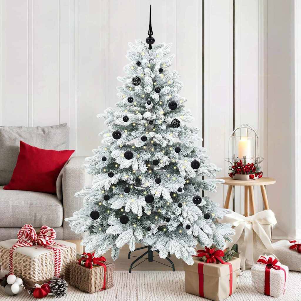 Sapin de Noël | Arbre de Noël artificiel avec 150 LED Blanc 150 cm PE et PVC Maison Chic - Image 2