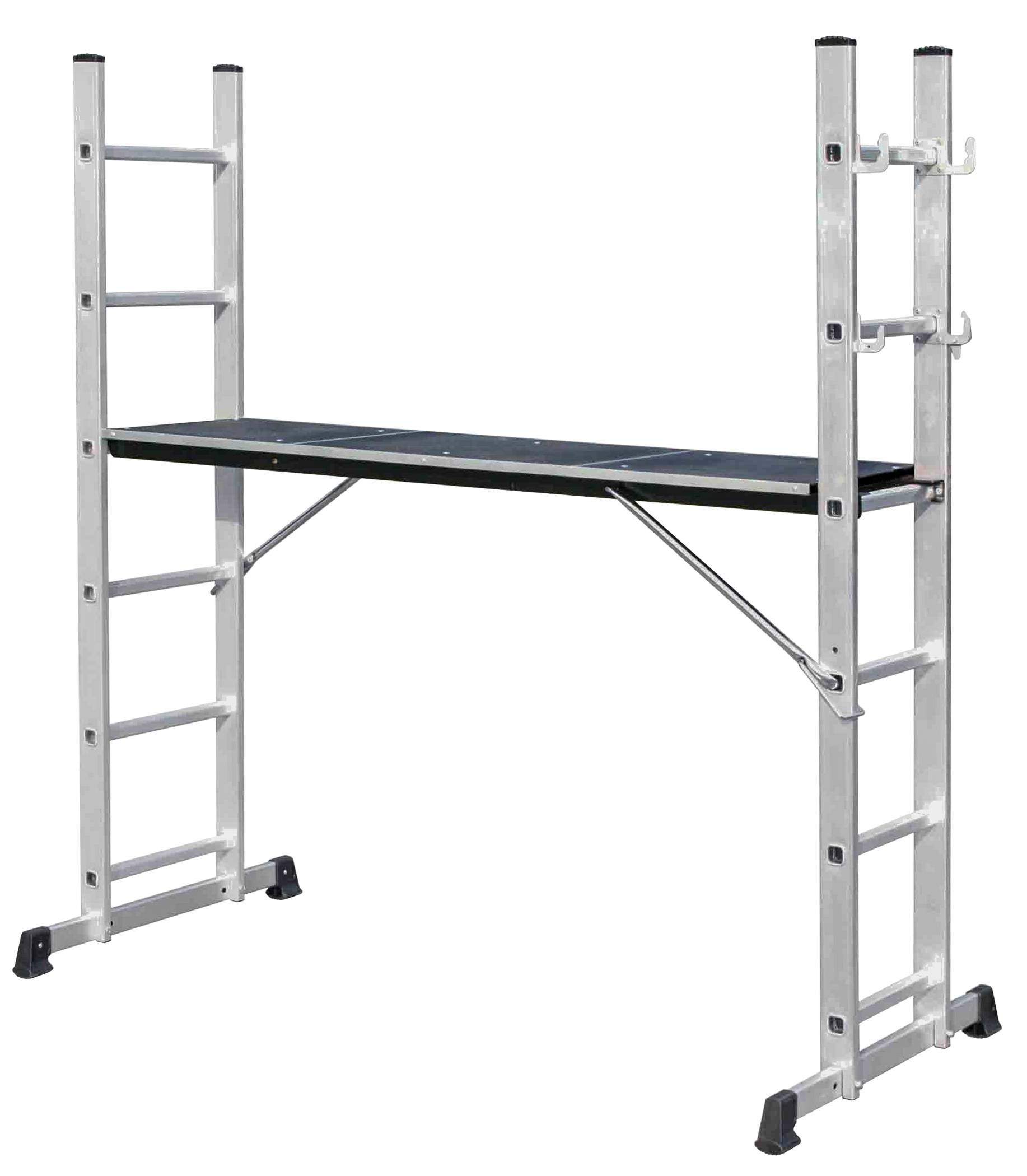 Échafaudage-échelle combiné alu, léger et compact, utilisable sur escalier - ESCALO - Image 1