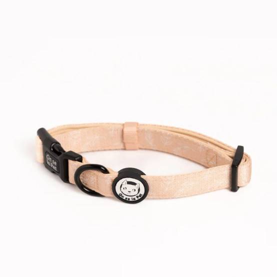 Collier réglable, rembourré et résistant - Beige Tropical – On se la Pet - Image 1