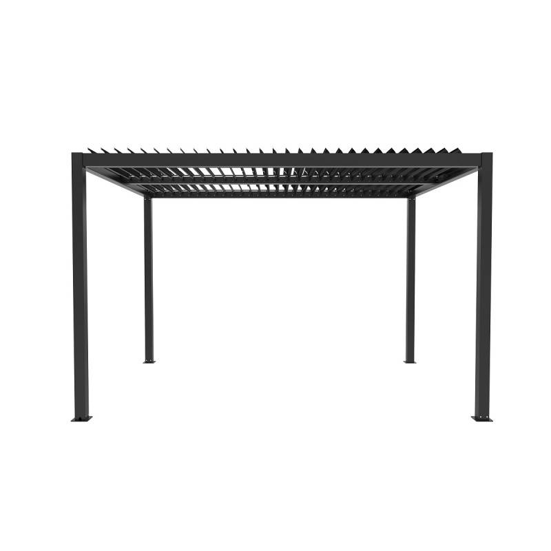 X-Metal - Pergola bioclimatique motorisée 3x3m aluminium anthracite avec télécommande X-Metal - Image 7