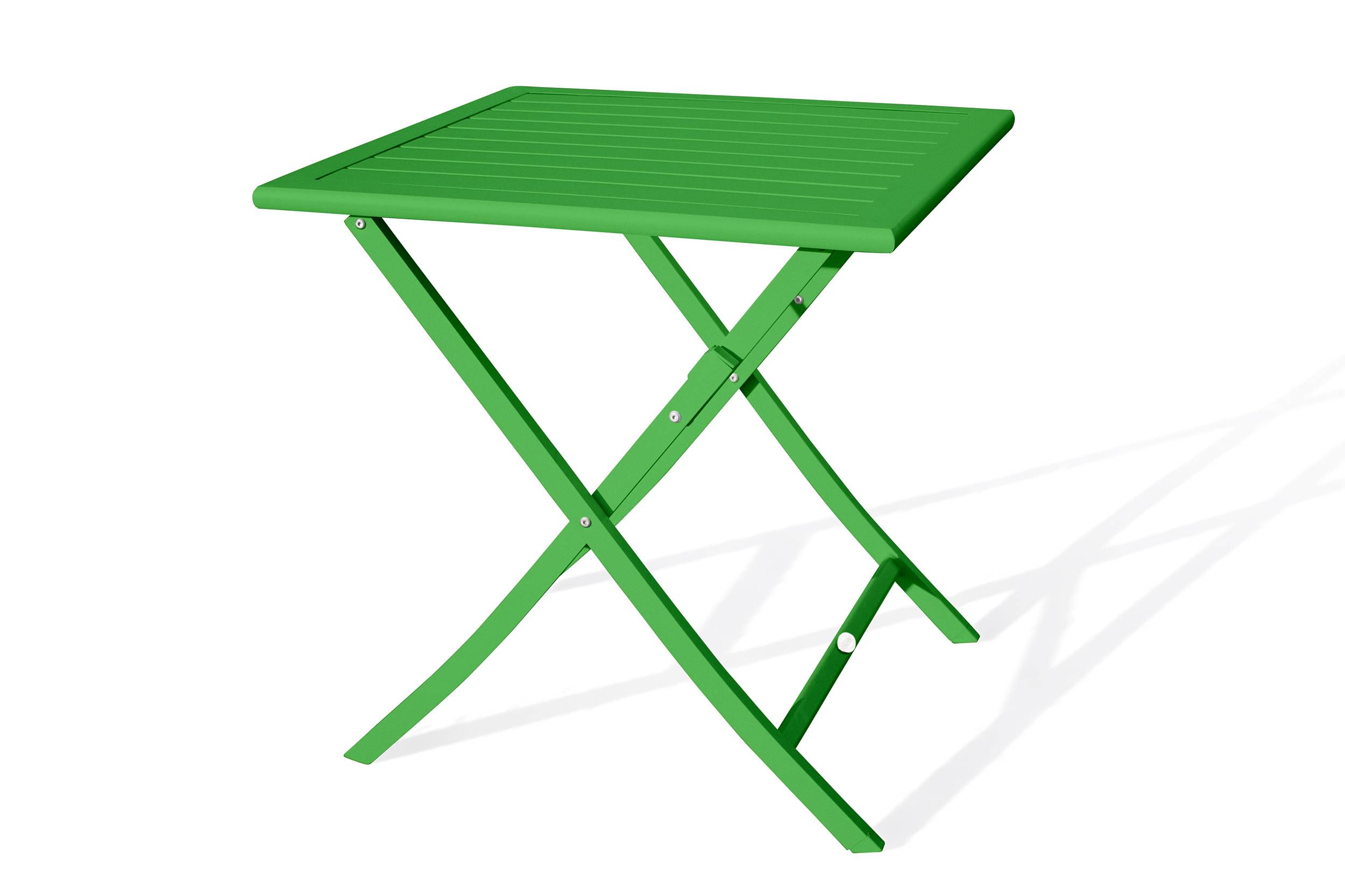 City Garden - Table de jardin carrée pliante en aluminium - Vert prairie - MARIUS - Image 5