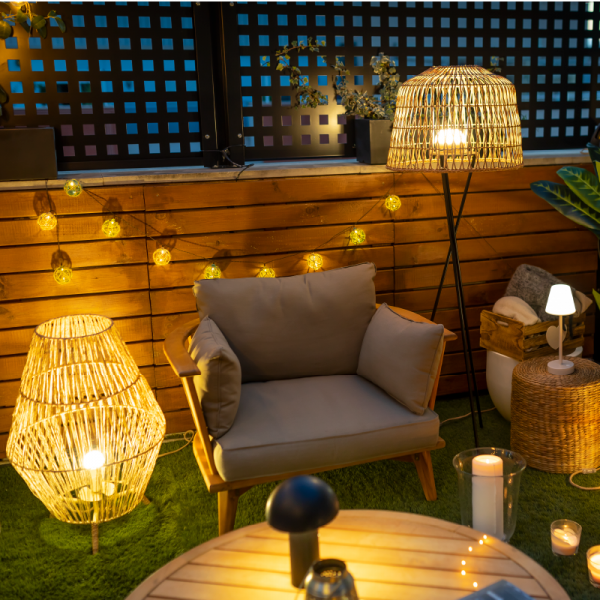 Guirlande lumineuse extérieure boules colorées ficelle tressée 2M MARE 10 LED blanc chaud - Image 9