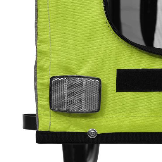 Remorque Vélo Chien XXL Cadre Acier pour Grand Animal 45kg Vert et Gris – ComfortXL Pet Living - Image 8