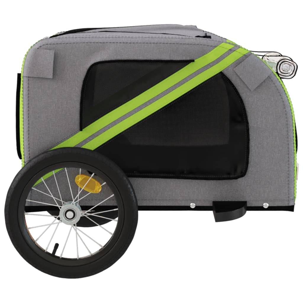 Remorque Vélo Chien XXL Cadre Acier pour Grand Animal 45kg Vert et Gris – ComfortXL Pet Living - Image 7