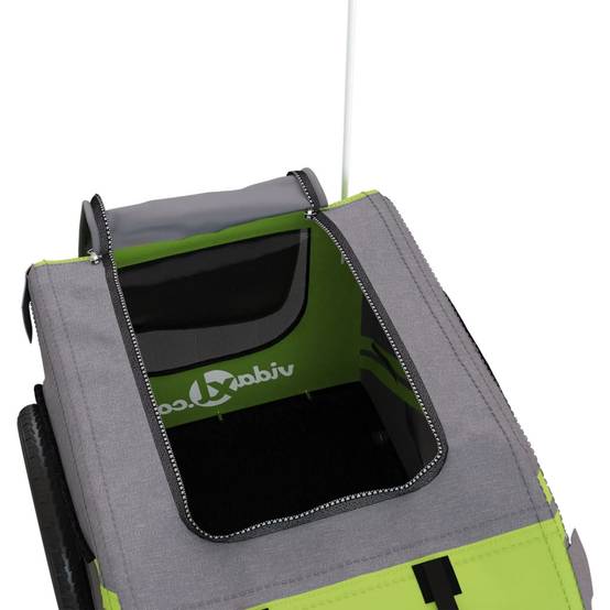 Remorque Vélo Chien XXL Cadre Acier pour Grand Animal 45kg Vert et Gris – ComfortXL Pet Living - Image 10