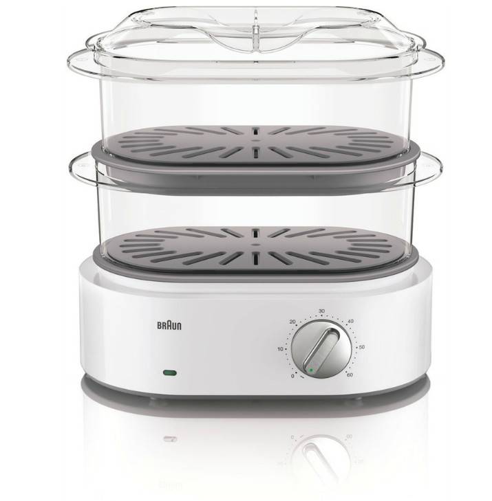 Braun - Cuiseur vapeur 2 paniers 850w blanc FS5100WH Braun - Image 1
