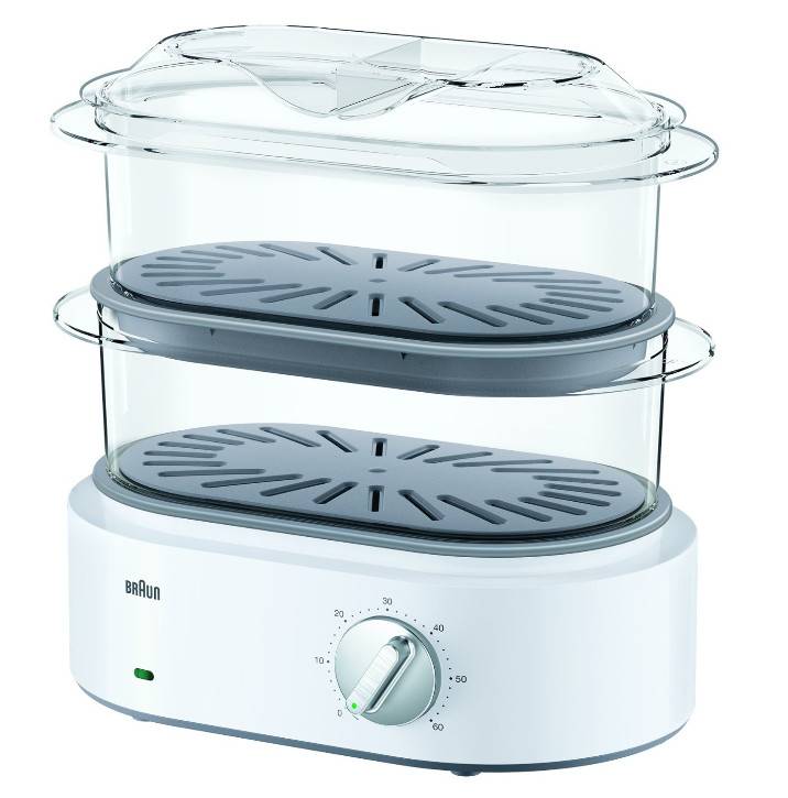 Braun - Cuiseur vapeur 2 paniers 850w blanc FS5100WH Braun - Image 3