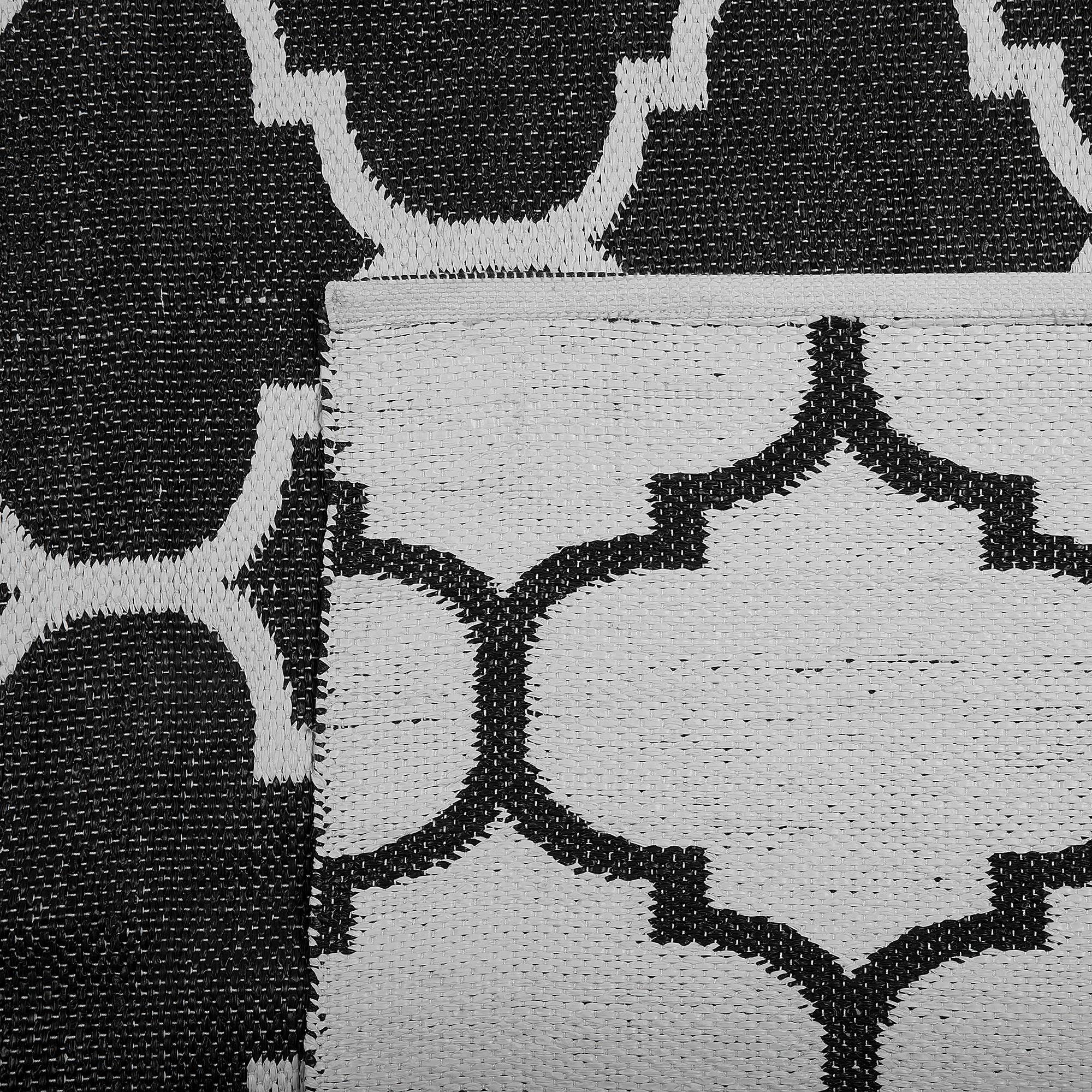 Beliani - Tapis d'extérieur PVC Noir/blanc ALADANA - Beliani - Image 5