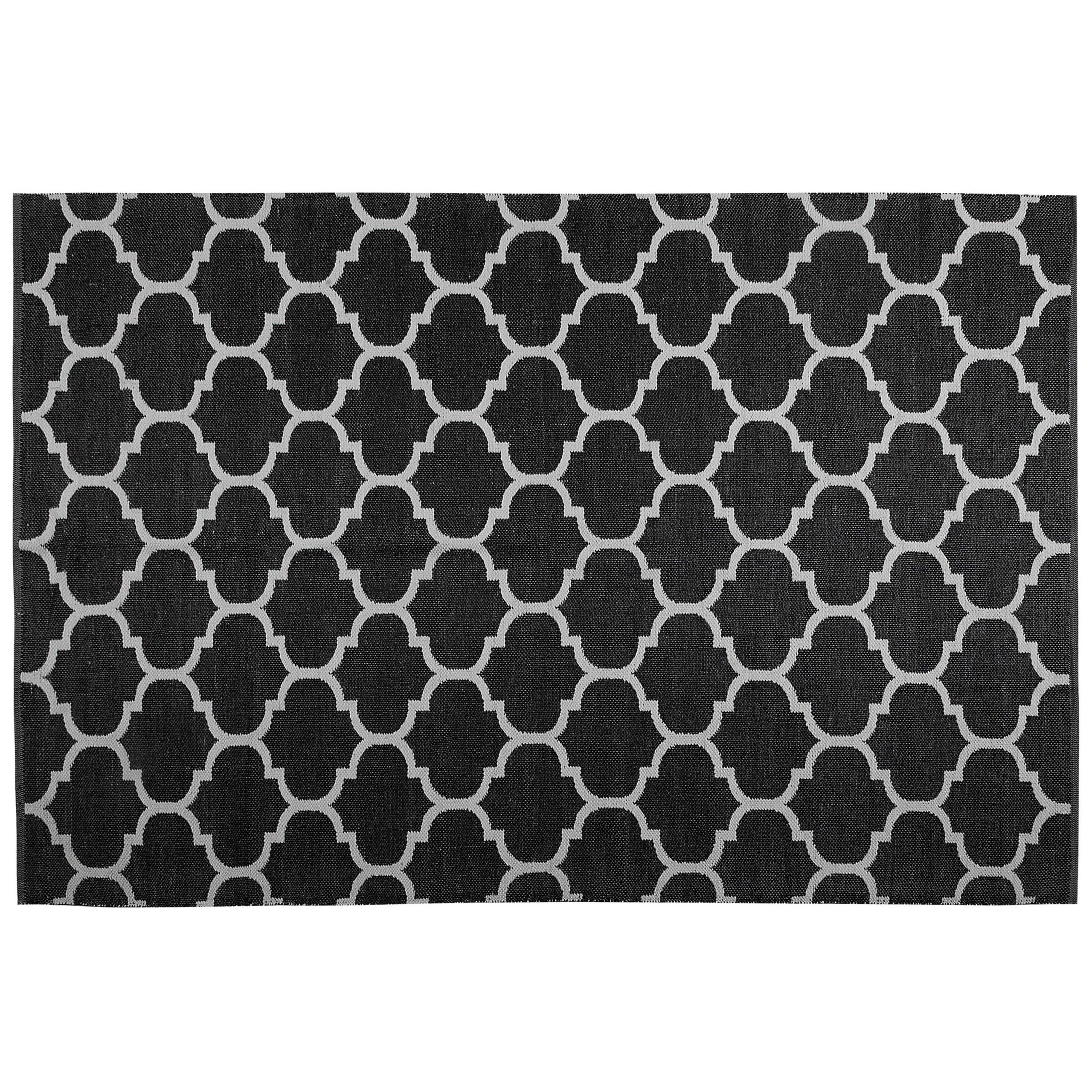 Beliani - Tapis d'extérieur PVC Noir/blanc ALADANA - Beliani - Image 1