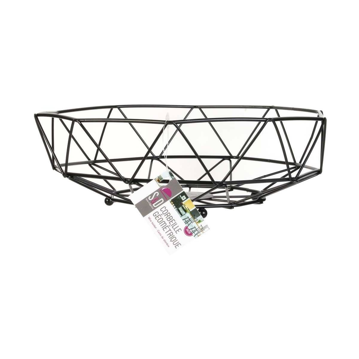The Home Deco Factory - Corbeille filaire géométrique 26 cm (Lot de 2) - Image 1