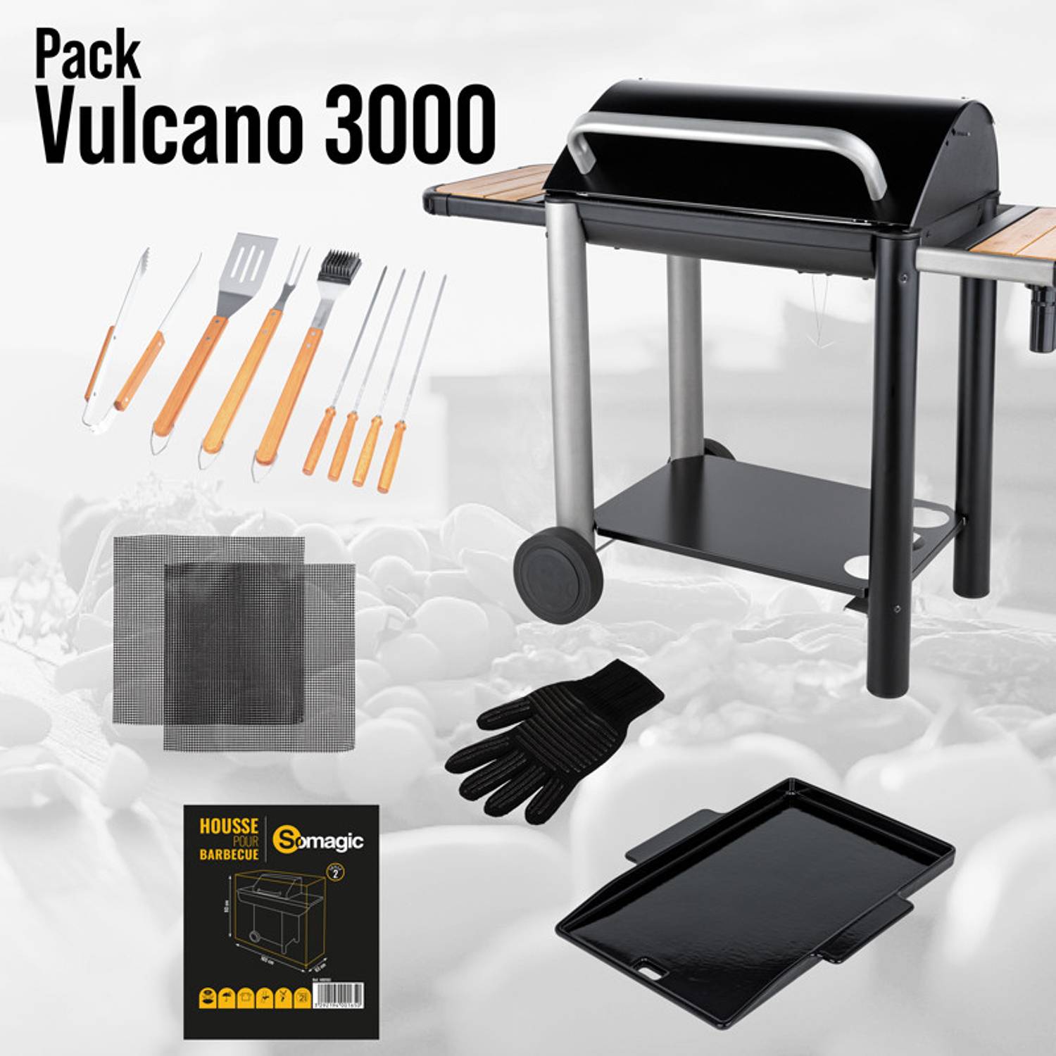 Somagic - Pack barbecue charbon Vulcano 3000 - SOMAGIC - Image 9