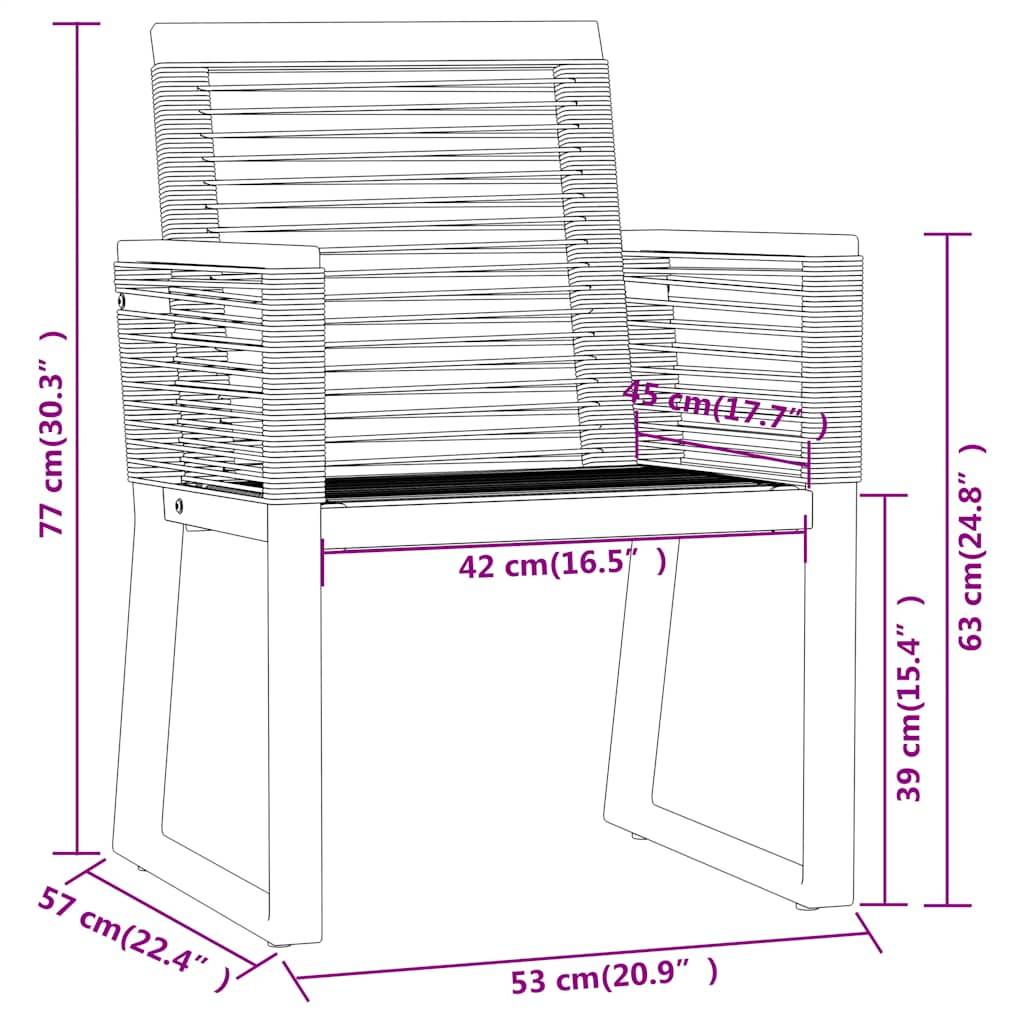 Ensemble Repas 4P 140cm Rotin PVC et Acier pour Jardin Noir – ComfortXL Outdoor Living - Image 7