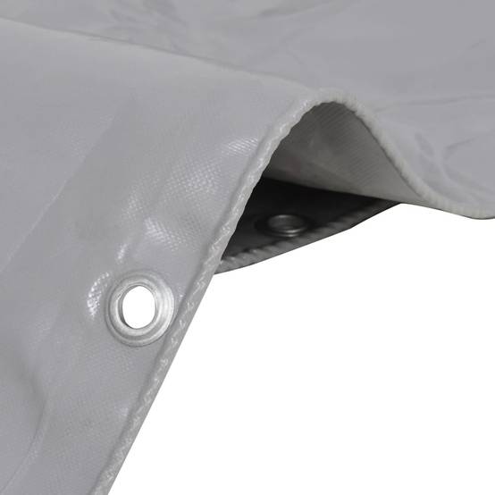 Bâche de Protection PVC 650g/m² Poids Lourd Étanche pour Jardin Bateau Chantier Gris 1,5x10 m – ComfortXL Outdoor Living - Image 2