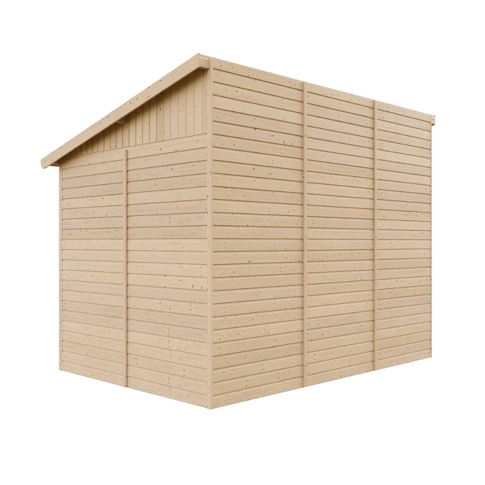 Timbela - Abri de Jardin en Bois Naturel H244x218x318 cm / 6 m² avec paroi latérale et fenêtres - 17 mm d’épaisseur - Timbela M339A - Image 10