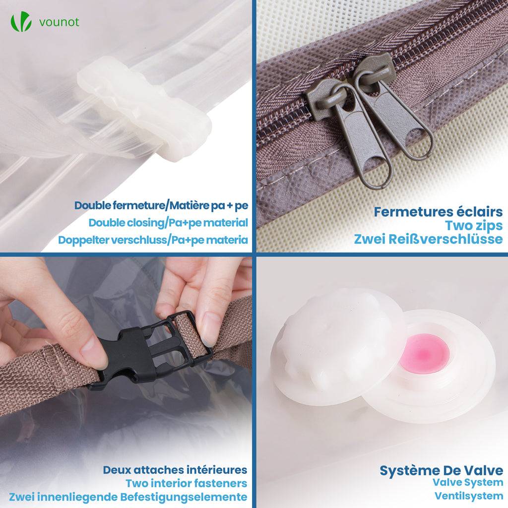Lot de 5 Housses de rangement sous vide sous lit - Image 3