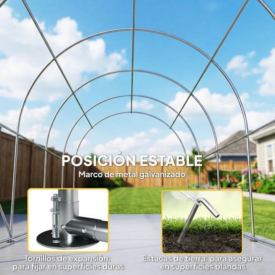 ComfortXL - Garage Voiture Extérieur 3x6m Acier Galvanisé Tente Abri Imperméable Protection UV Blanc - ComfortXL Outdoor Living - Image 10