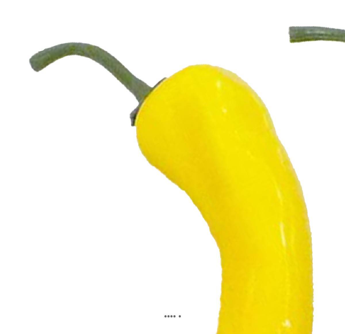 Piment artificiel X2 Jaune légume L 18 cm D 3 cm - Image 3
